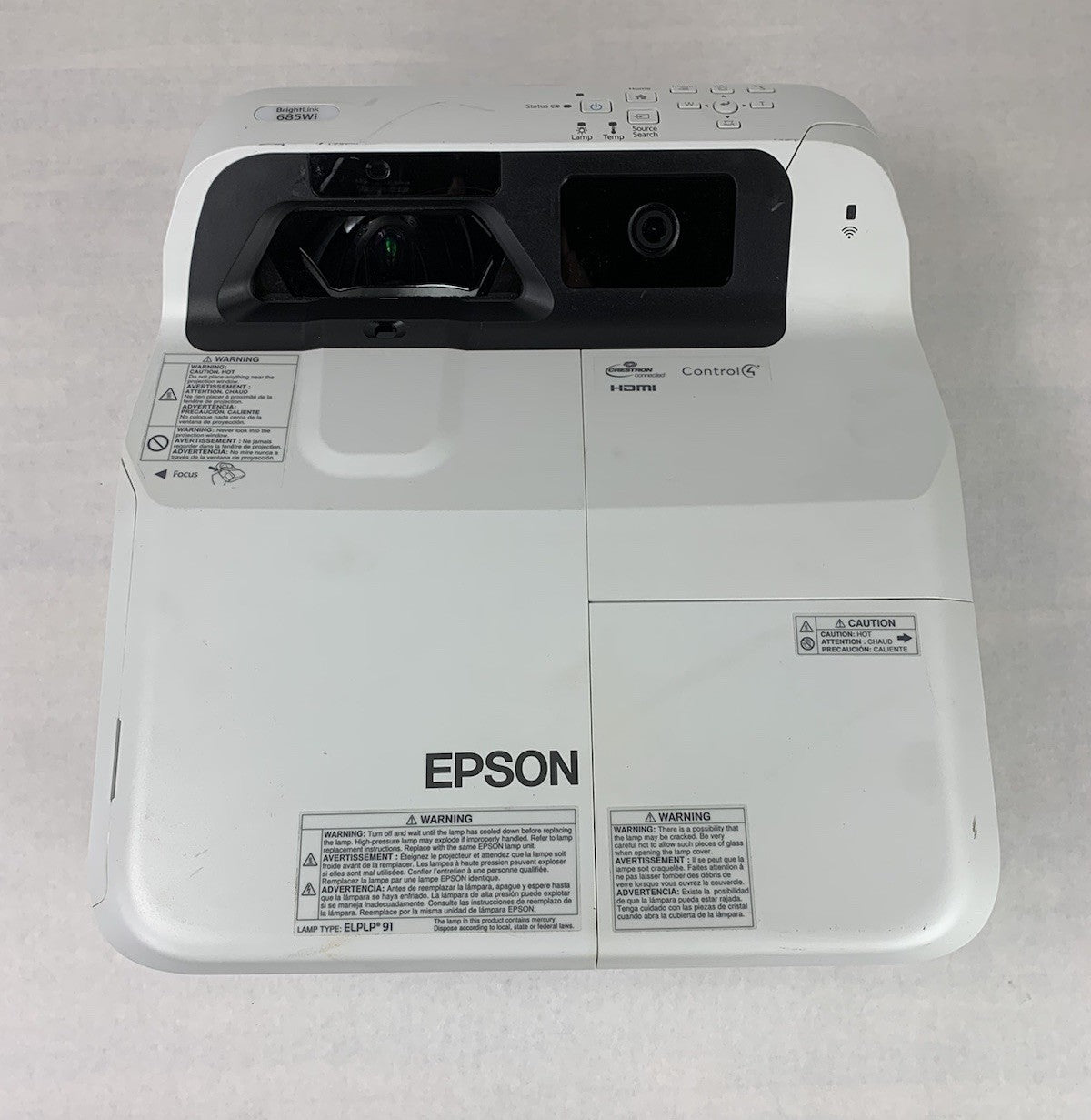 Epson H741A BrightLink 685Wi LCD Projector 2755 Lamp Hours