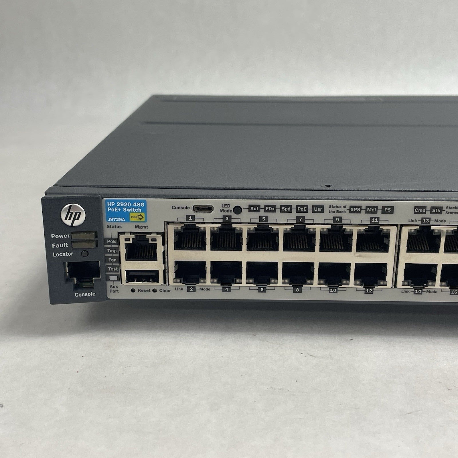 HP 2920-48G PoE+ Switch J9729A 48-Port With J9731A Network Switch No PS5