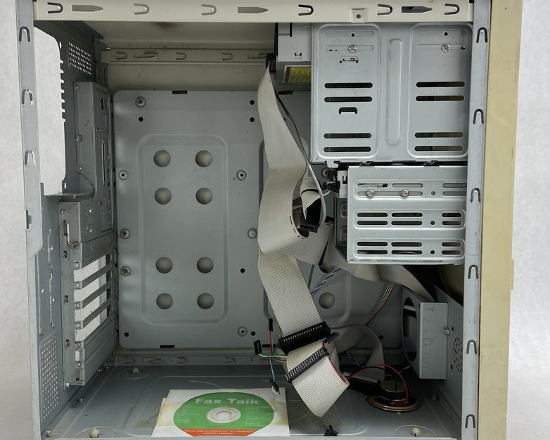 Unbranded ATX Mid Tower Computer Case Beige Bare Bones No Power Supply