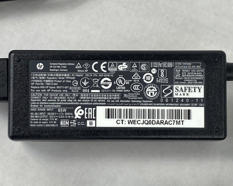 HP PPP009D 65W 19.5V 3.33A 7.4mm Barrel Charger AC Adapter (Lot of 10)