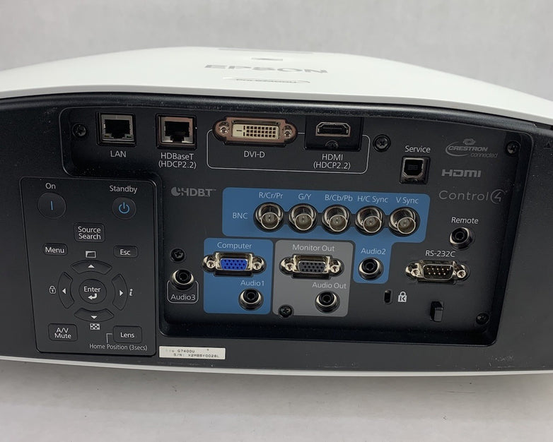 Epson H762A Pro G7400U LCD Lamp Projector - Parts or Repair No Lamp No Lens