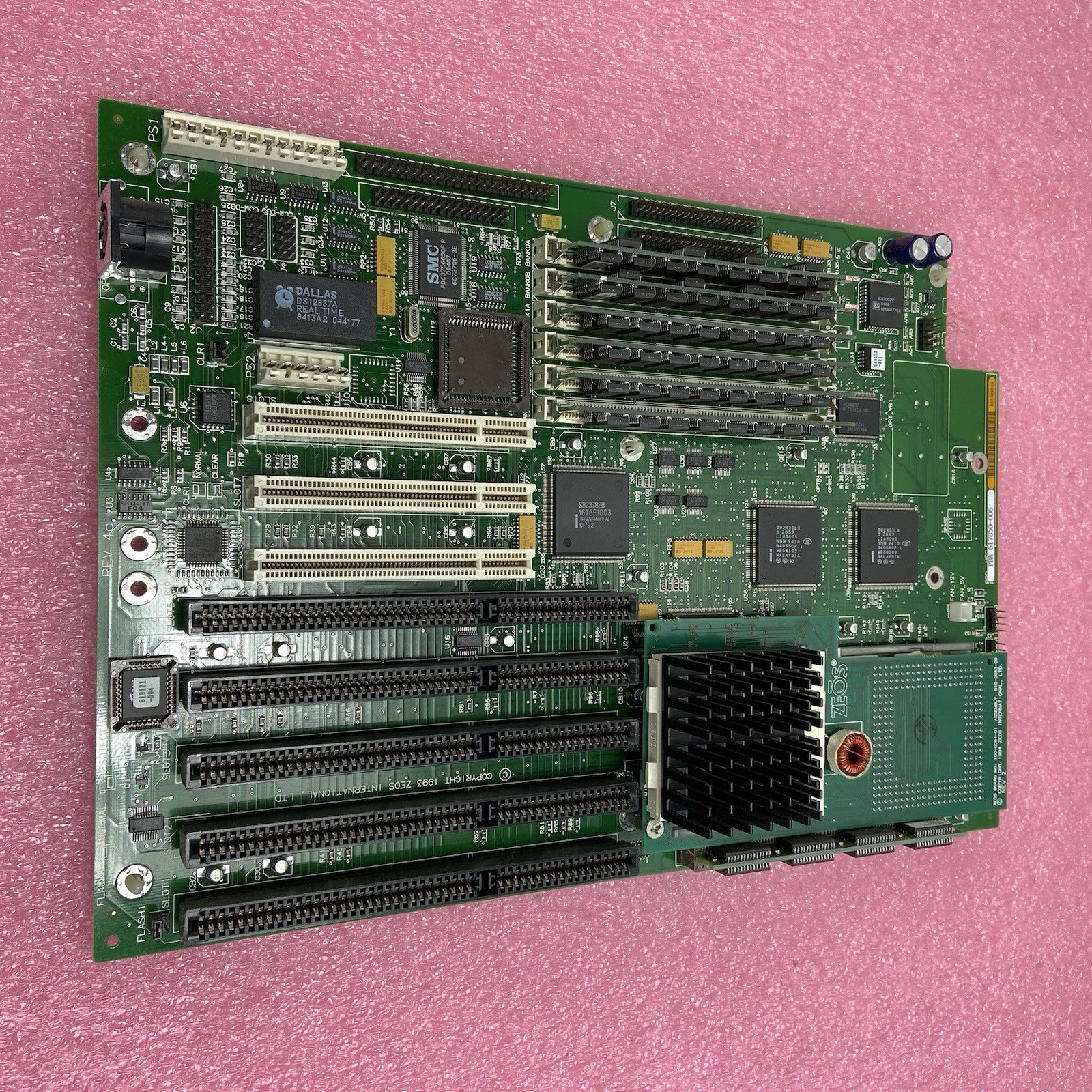 Vintage Zeos Pantera PBA 617850-006 Motherboard Pentium 90MHz 47MB RAM 5X ISA3