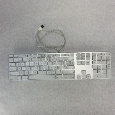 Apple Mac Keyboard Genuine A1243 USB Ultra Thin Aluminum Keypad Used