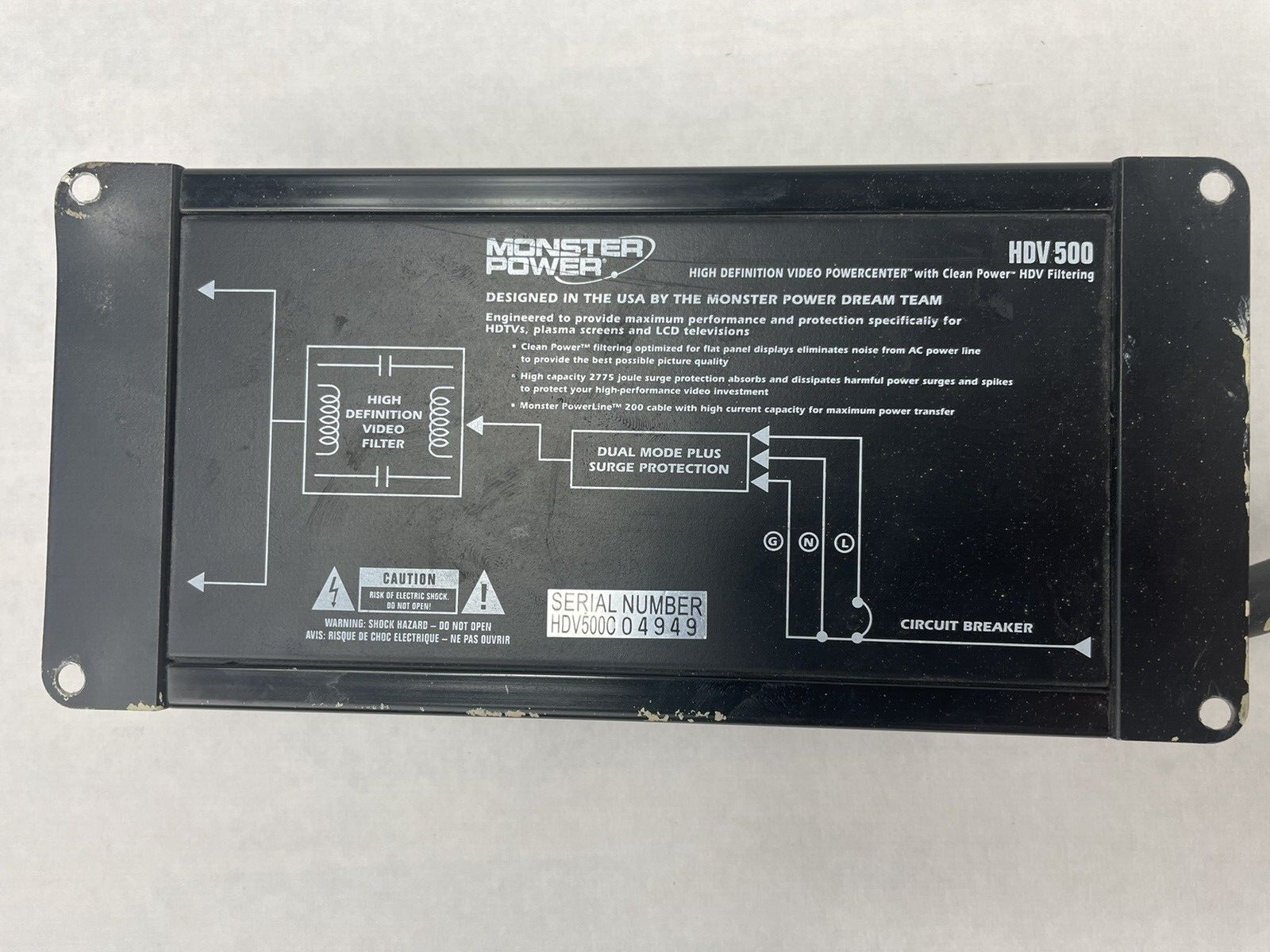 Monster Power HDV 500 HFTS PowerLine Surge Protector
