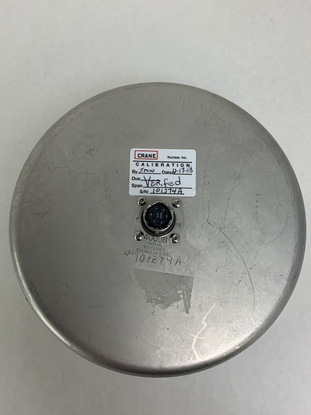 Crane Nuclear Calibration Polar Ware 4000B 100ML 300 Series PT02E-10-6S Untested