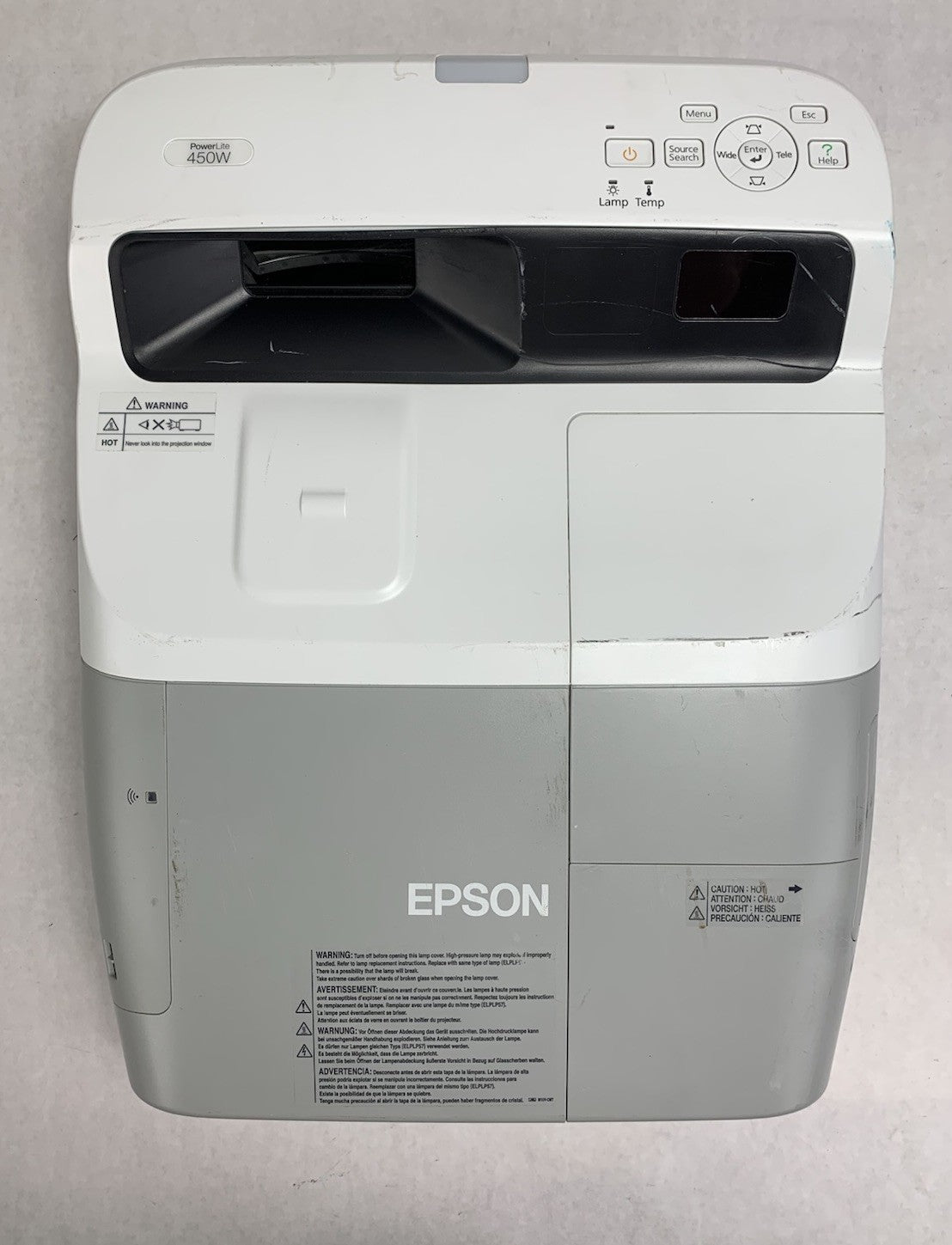 Epson PowerLite 450W H318A LCD Lamp Projector 1280 Lamp Hours - No Remote5