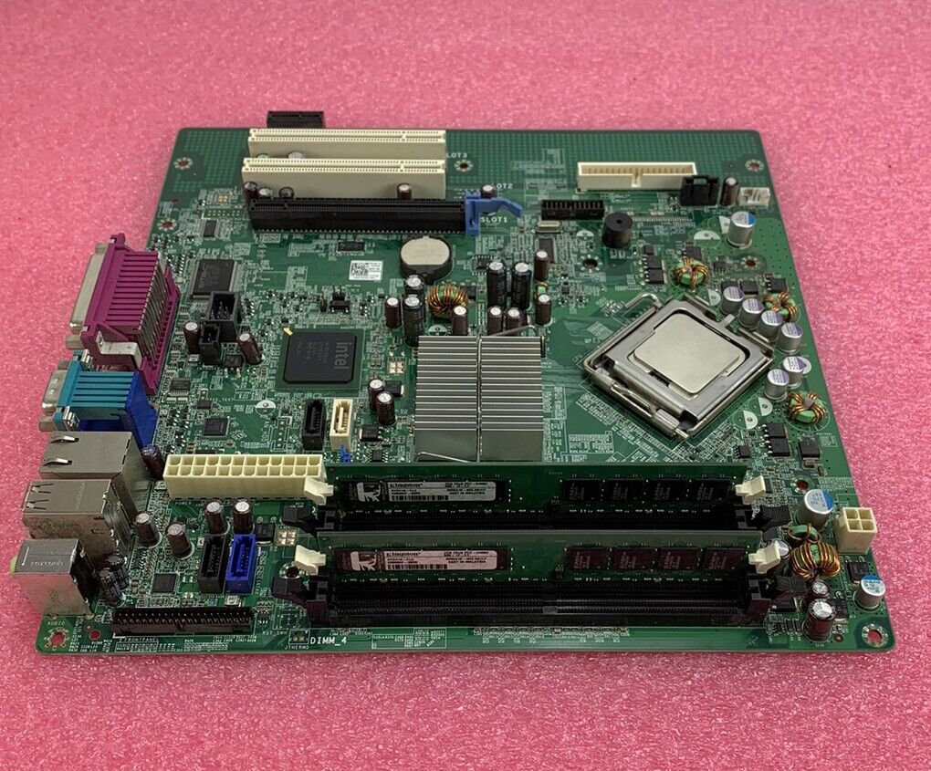 Dell 0M858N Motherboard Intel Core 2 Duo E7400 2.80GHz 4GB RAM w/ Shield