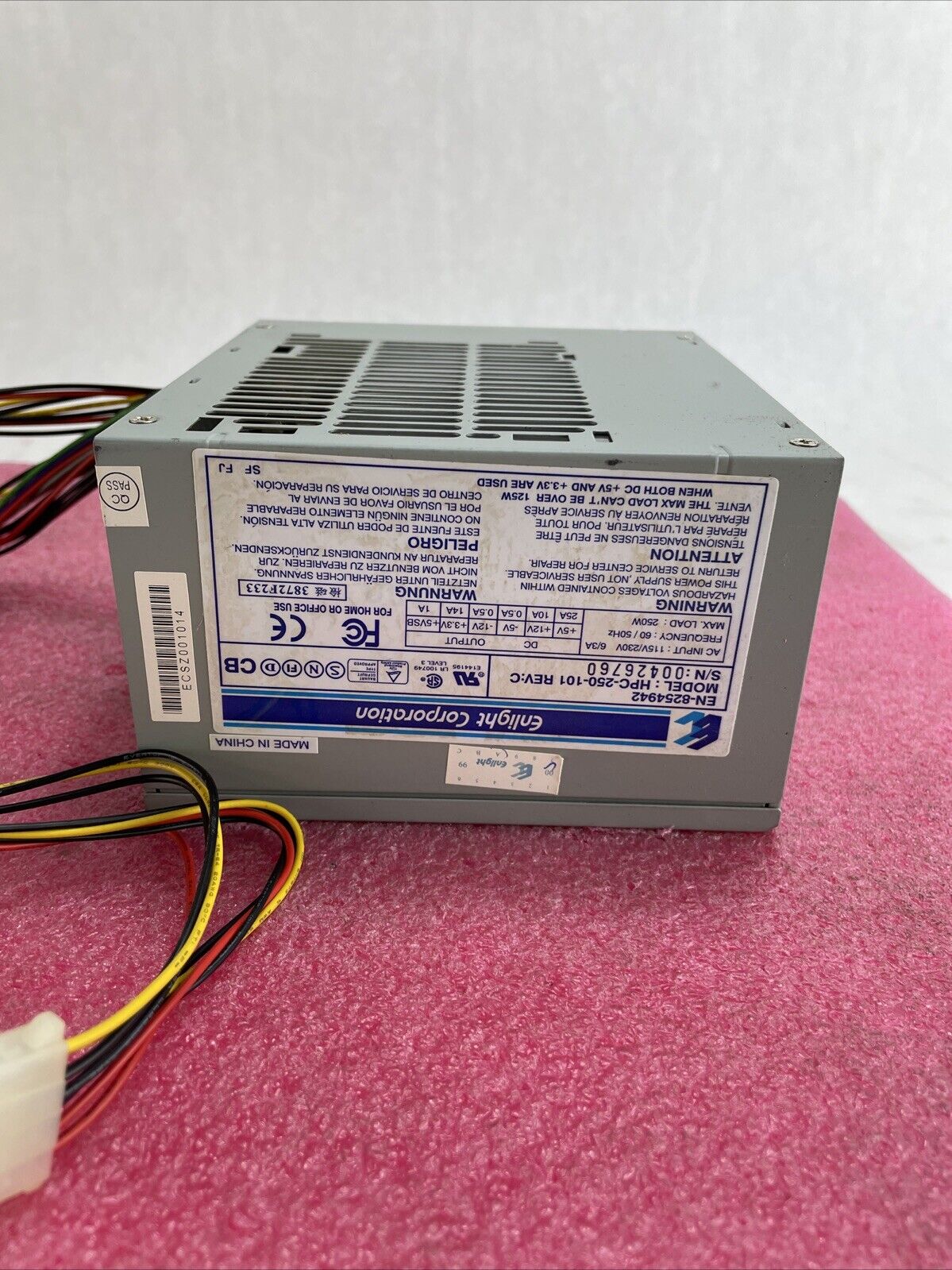 Enlight Corp EN-8254942 HPC-250-101 REV C 250W Power Supply