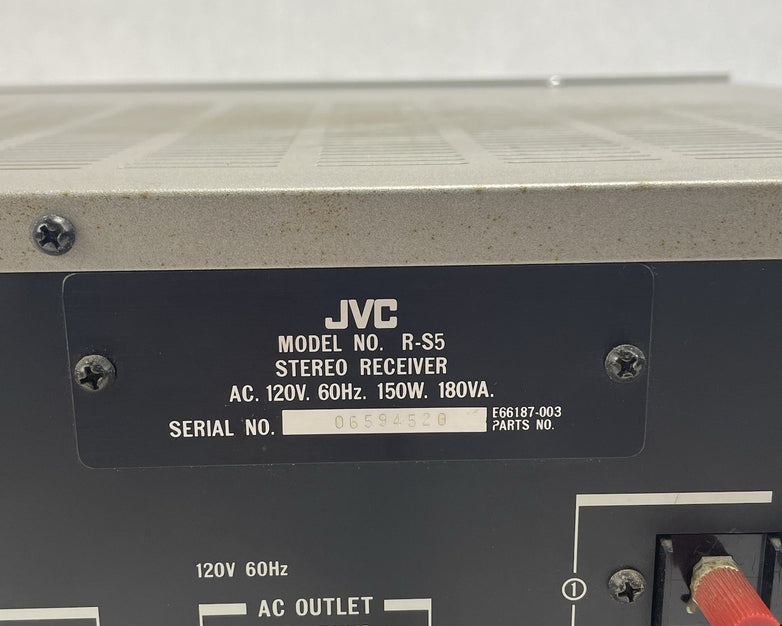 JVC R-S5 Stereo Receiver for Parts Only Static Issues