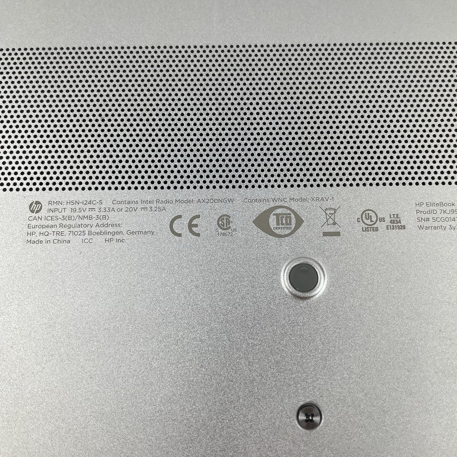 HP EliteBook 850 G6 15.6" i5-8365U 1.60 GHz 8 GB RAM No SSD/OS/AC - F3 Key14