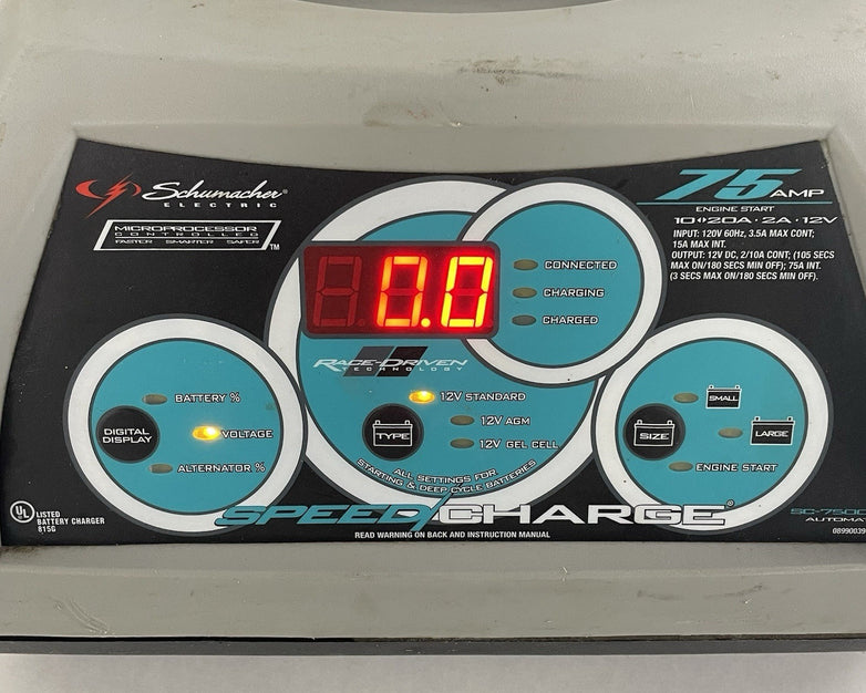Schumacher SC-7500A SpeedCharger 75 Amp Engine Start 12V Power Tested