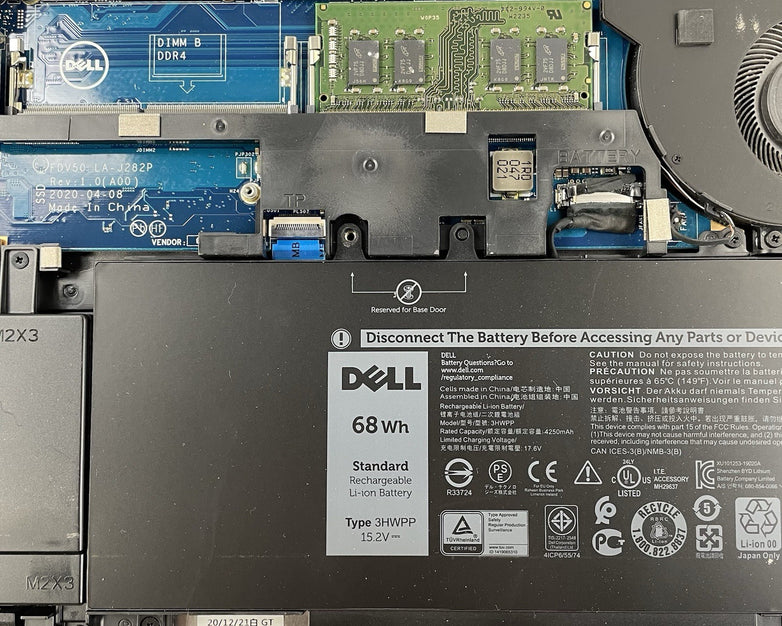 Dell Precision 3551 15.6" i5-10400H 2.60 GHz 16 GB RAM No SSD/OS/AC
