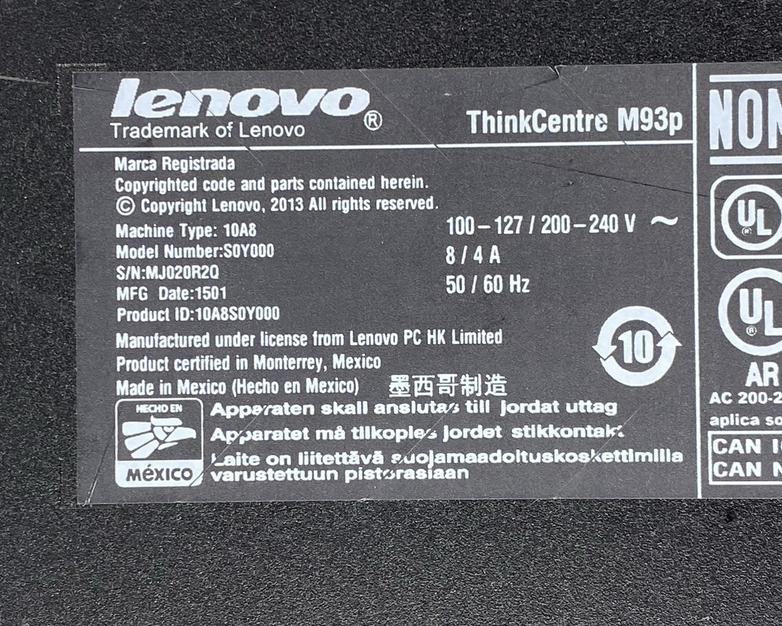 Lenovo ThinkCentre M93P SFF Intel Core i5-4570 3.20GHz 8GB RAM No HDD No OS