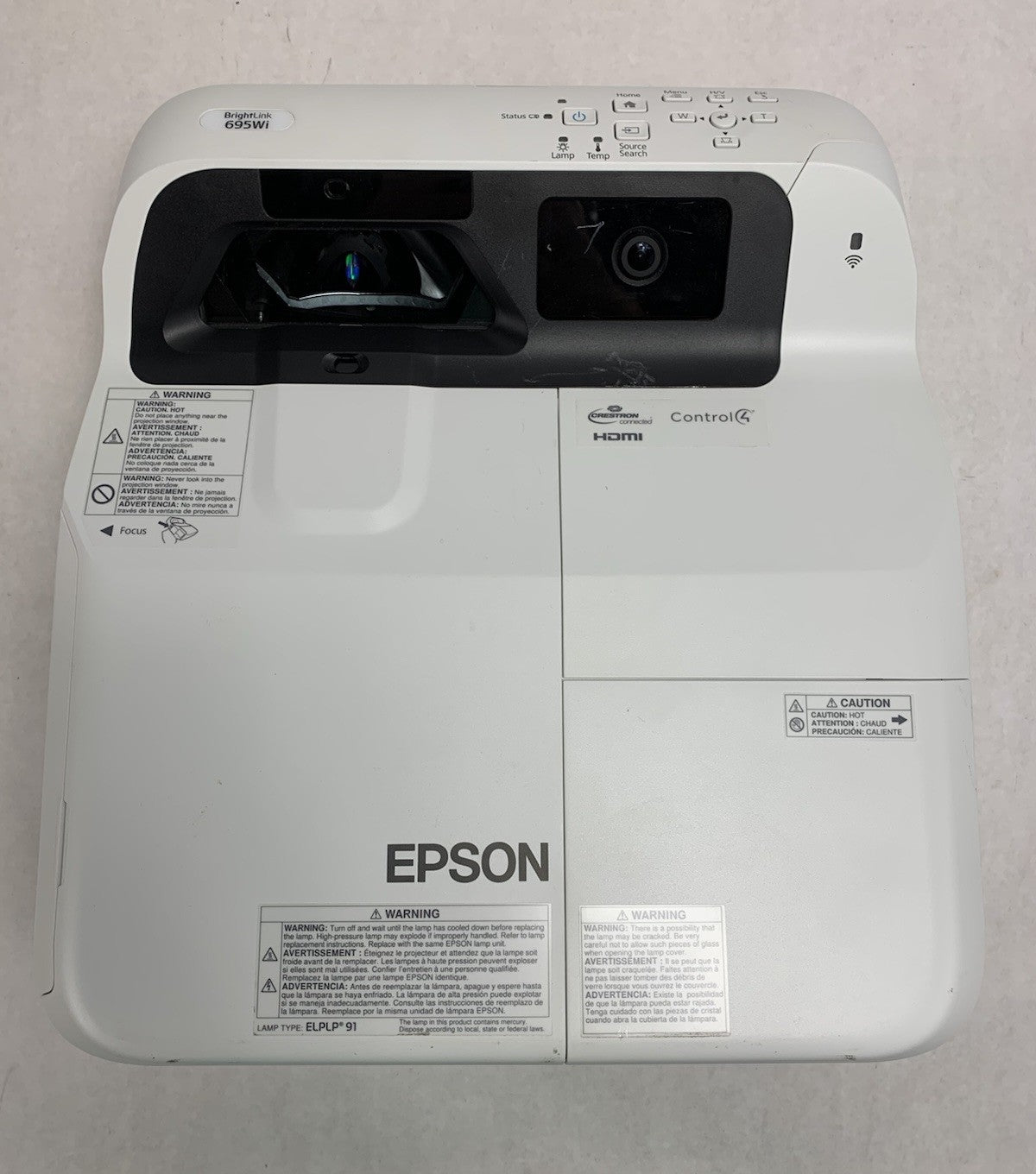 Epson PowerLite 695Wi H740A LCD Lamp Projector 212 Lamp Hours - No Remote5