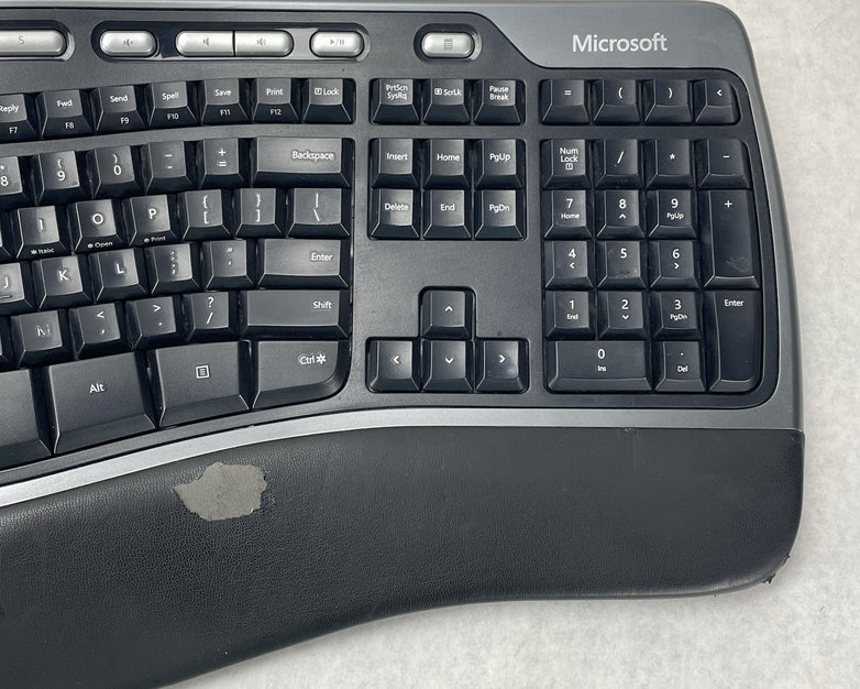 Microsoft 4000 V1.0 KU-0462 1048 Natural Ergonomic Keyboard USB Tested
