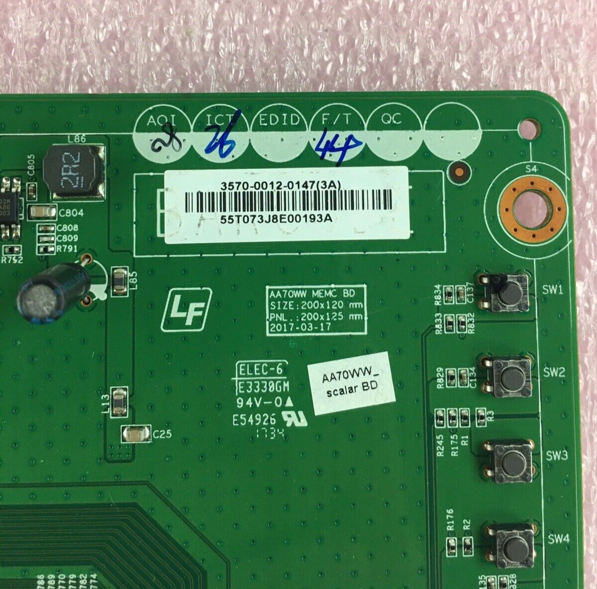 Cisco Spark Board 70 AA70WW Logic Board 0171-1172-0073 Tested
