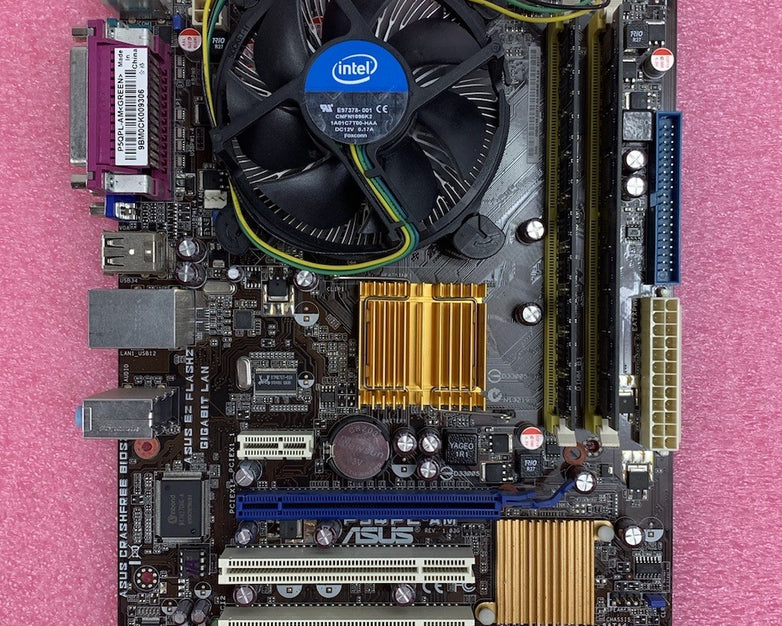 ASUS P5QPL-AM Motherboard Intel Core 2 Duo E7500 2.93GHz 2GB w/ Shield