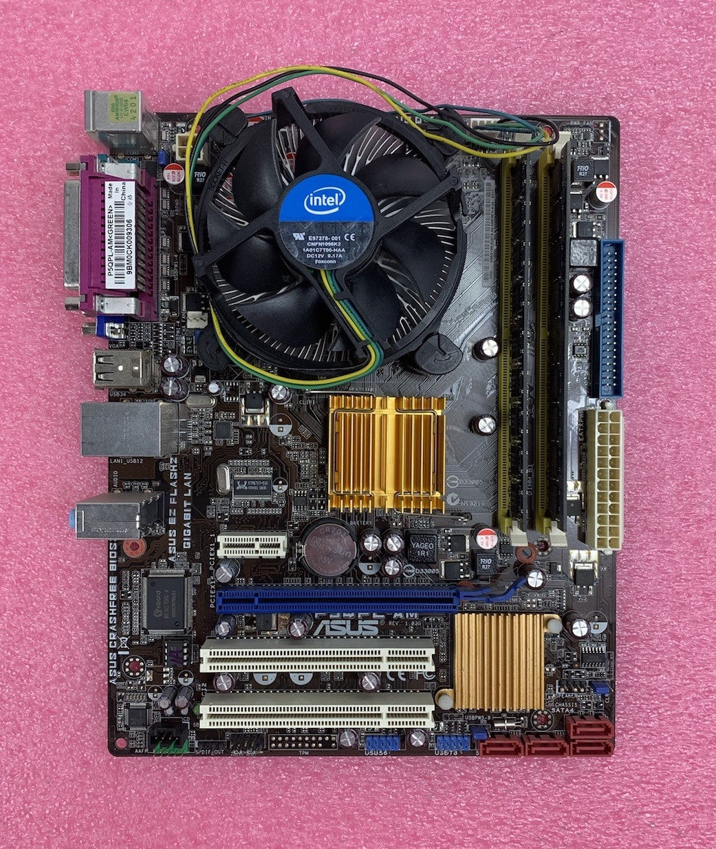 ASUS P5QPL-AM Motherboard Intel Core 2 Duo E7500 2.93GHz 2GB w/ Shield