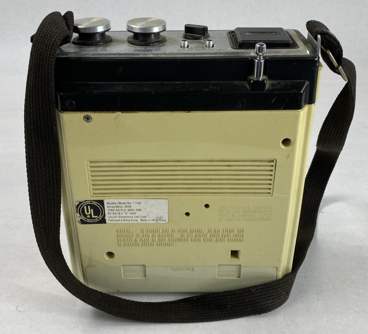 Lloyd's V-150 Vintage AM/FM 8 Track Player Untested