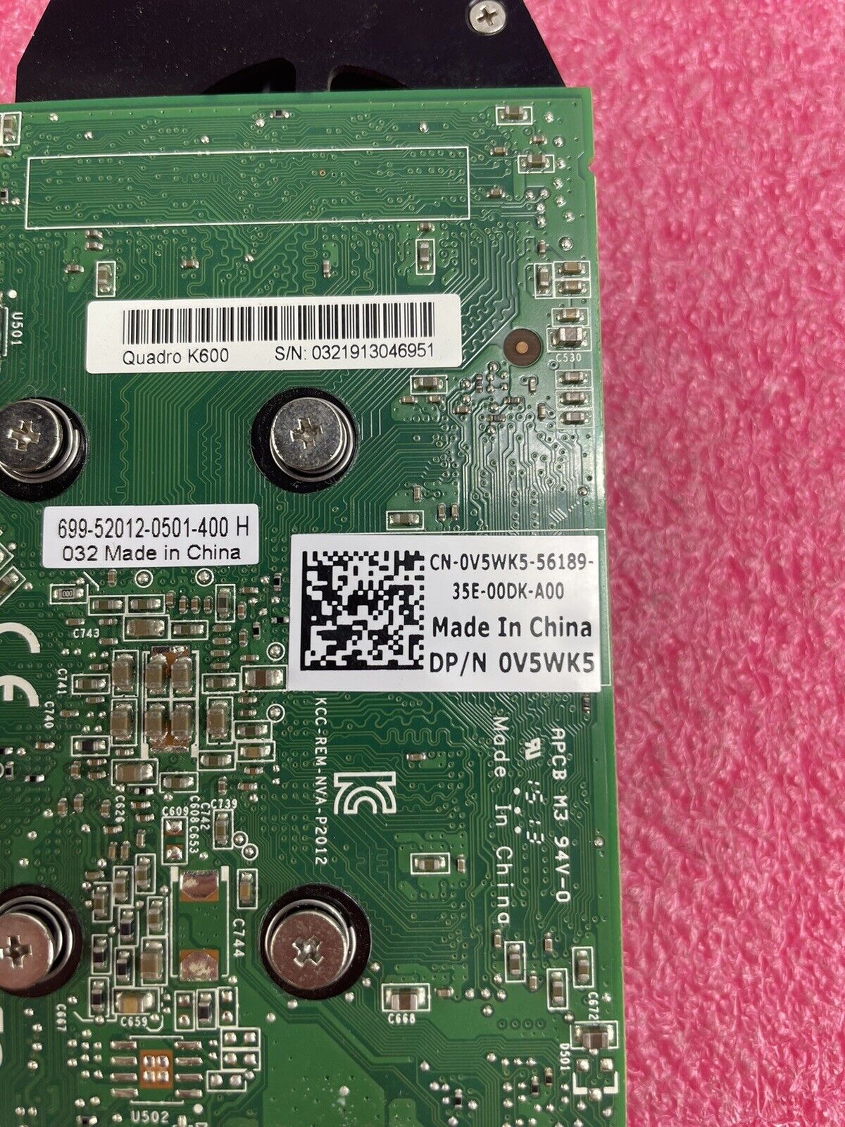 Dell NVIDIA Quadro K600 1GB DDR3 PCIe Graphics Card