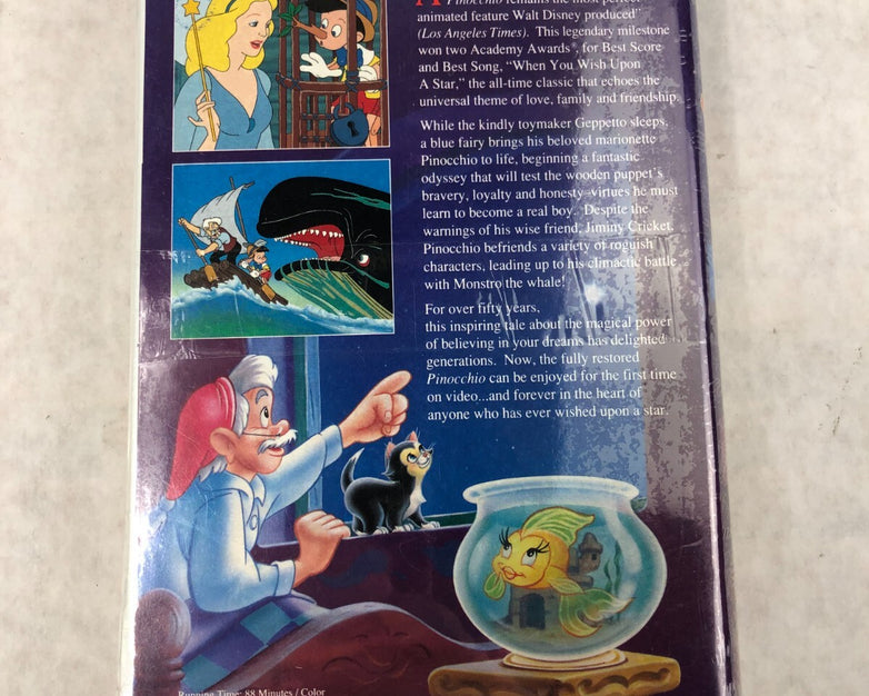 Walt Disney Pinocchio VHS Masterpiece #239 Sealed New