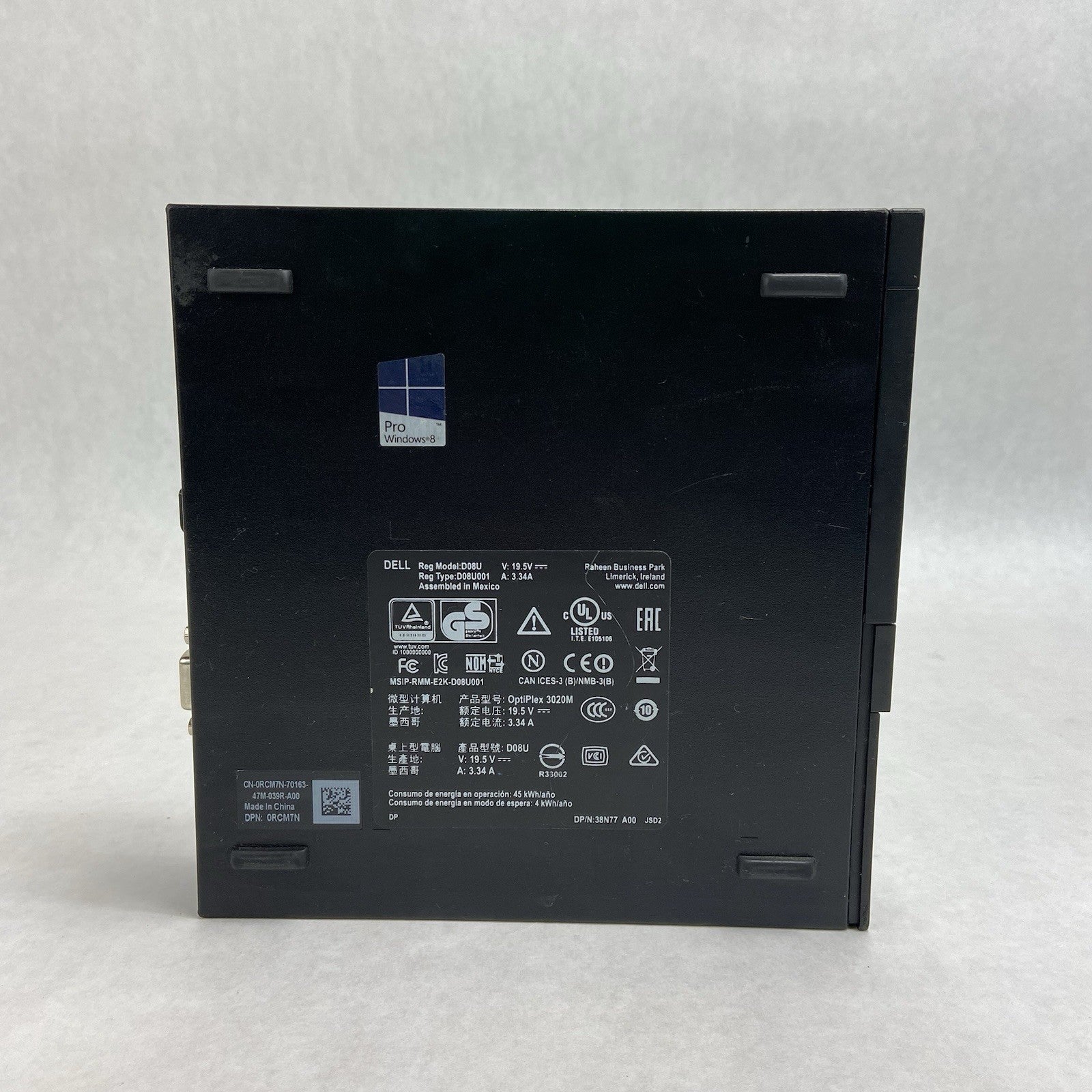 Dell Optiplex 3020M Micro Intel Core i3-4150T 3GHz 8GB RAM w/AC No HDD/OS4