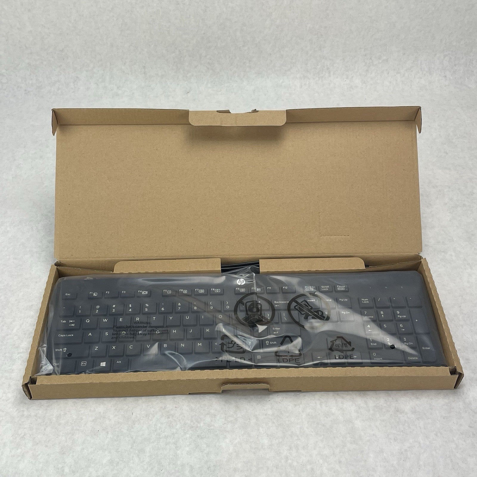 HP KBAR211 USB Slim Wired Keyboard (Black) Lot of 204