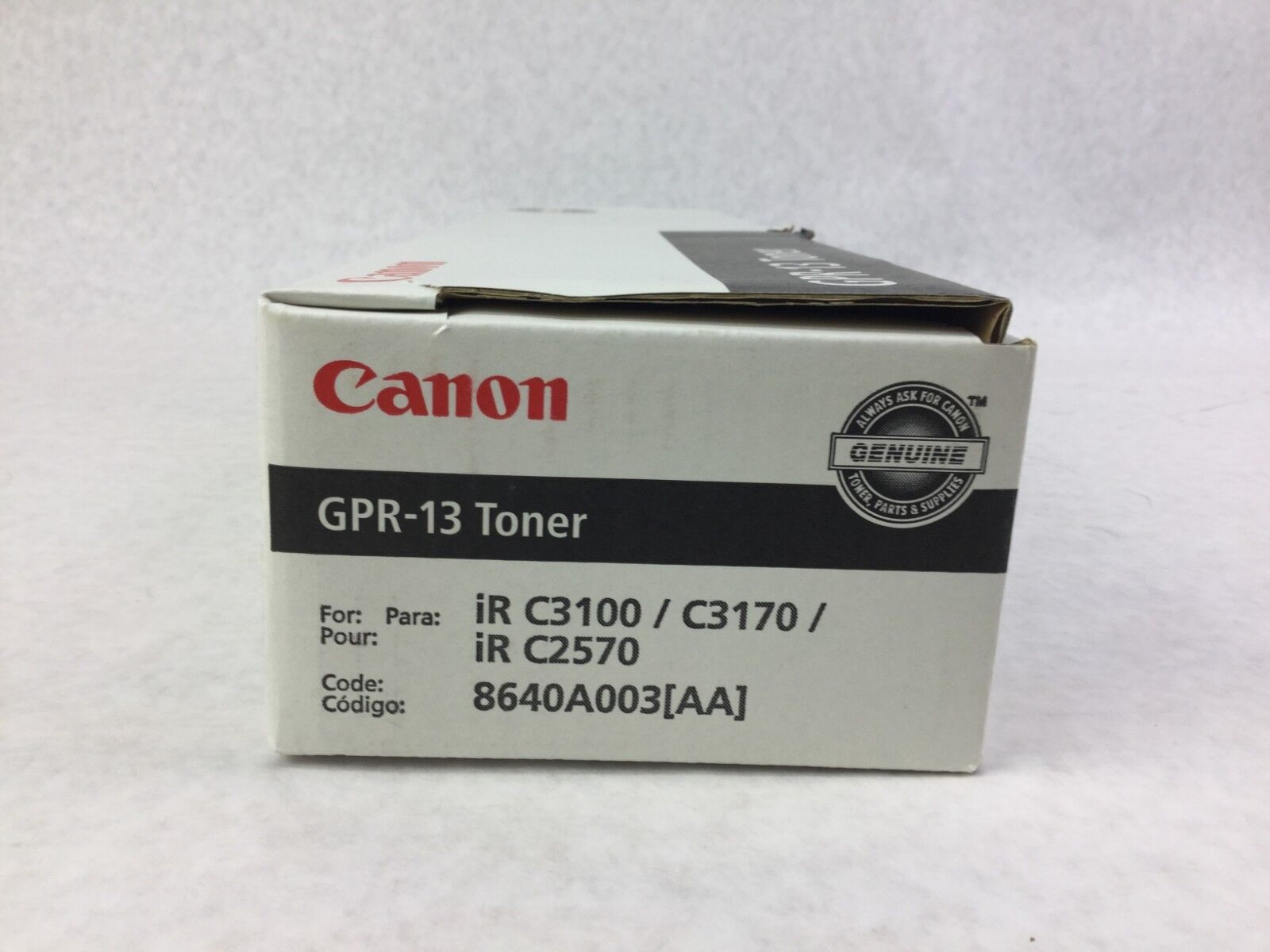 Genuine Canon GPR-13 Black Toner NIB