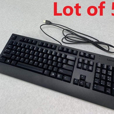 Lot( 5 ) Lenovo SK-8827 Traditional USB Wired Black Keyboards 00XH688 SIL18-W29