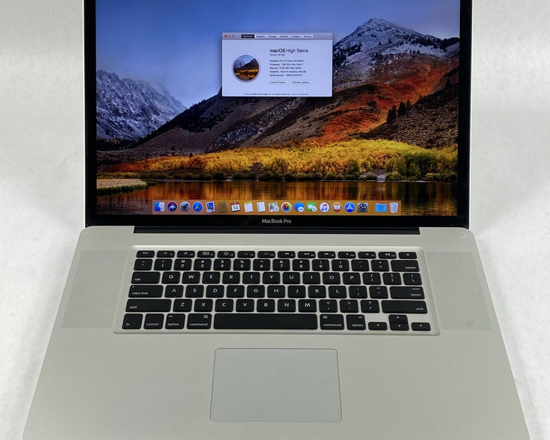 Apple MacBook Pro A1297 2010 17" Core i7 8GB RAM 500GB HDD os10.13.6