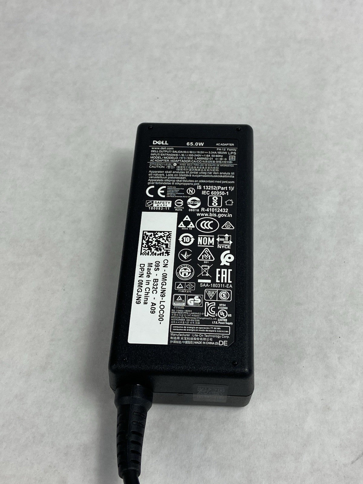 Dell Optiplex AC Adapter Charger 65 Watt 19.5V 3.34A LA65NS2-01  c5204