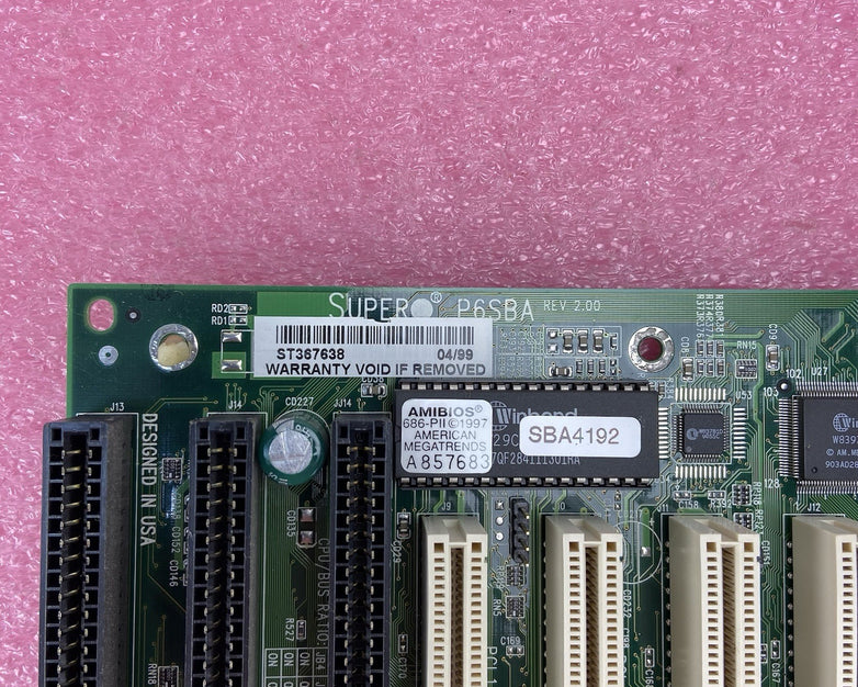 SuperMicro P6SBA V2 Motherboard Intel Pentium II 350MHz 96MB