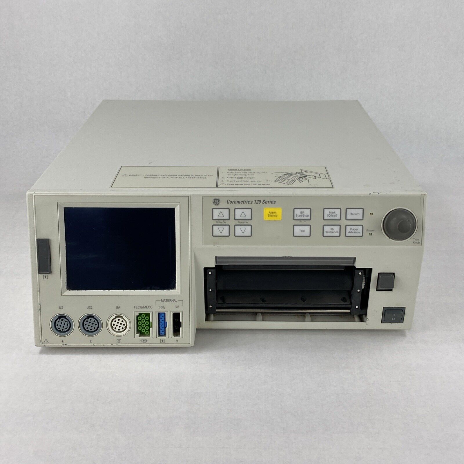 GE 0129 Corometrics 120 Series Maternal Fetal Monitor
