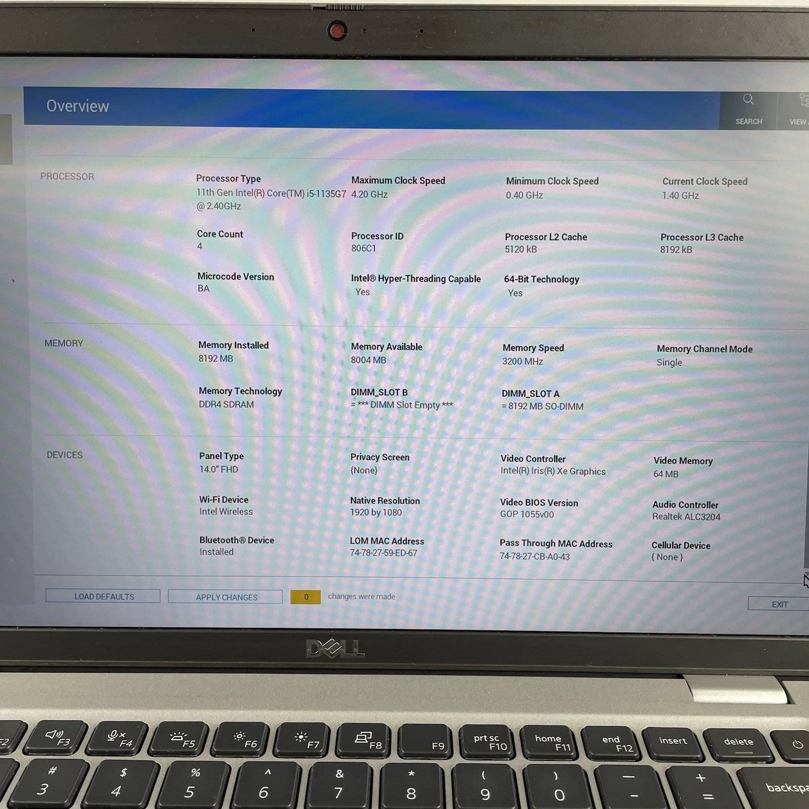 Dell Latitude 5420 14" i5-1135G7 2.40 GHz 8 GB RAM No SSD/OS/AC - READ2