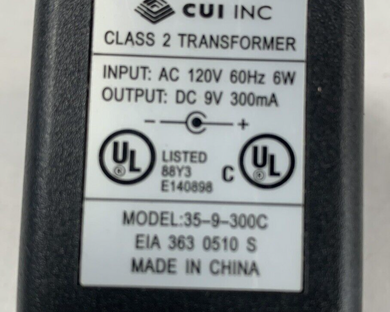 Lot of 5 CUI 35-9-300C AC Adapter Class 2 Transformer Power Charger