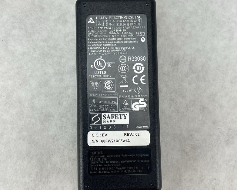 Delta Electronics ADP-65HB BB  19V AC/DC Adapter Lot of 6