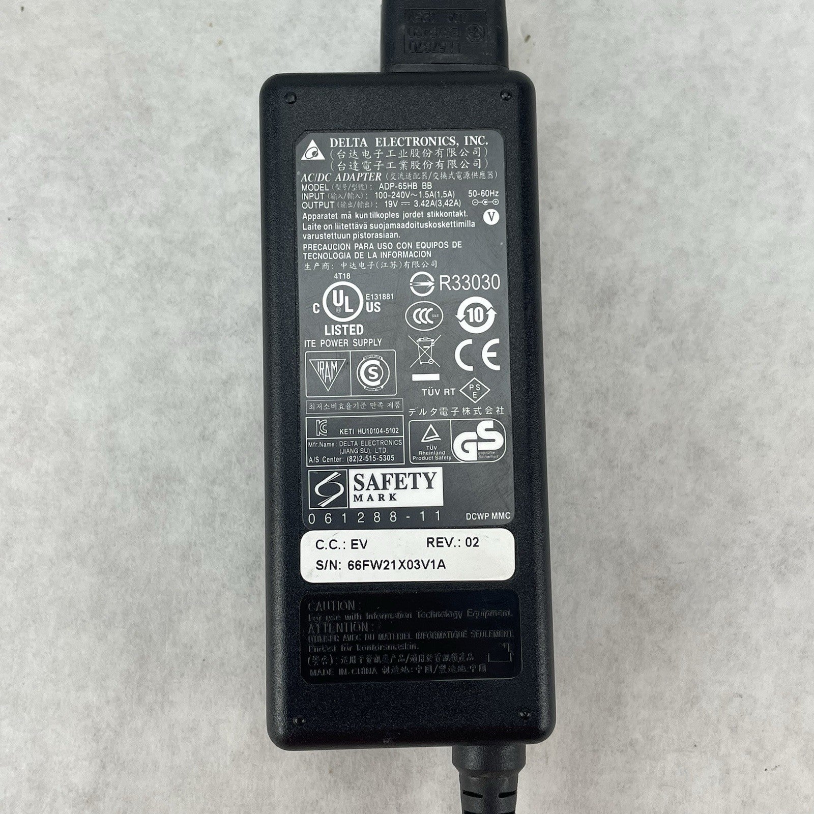 Delta Electronics ADP-65HB BB  19V AC/DC Adapter Lot of 64