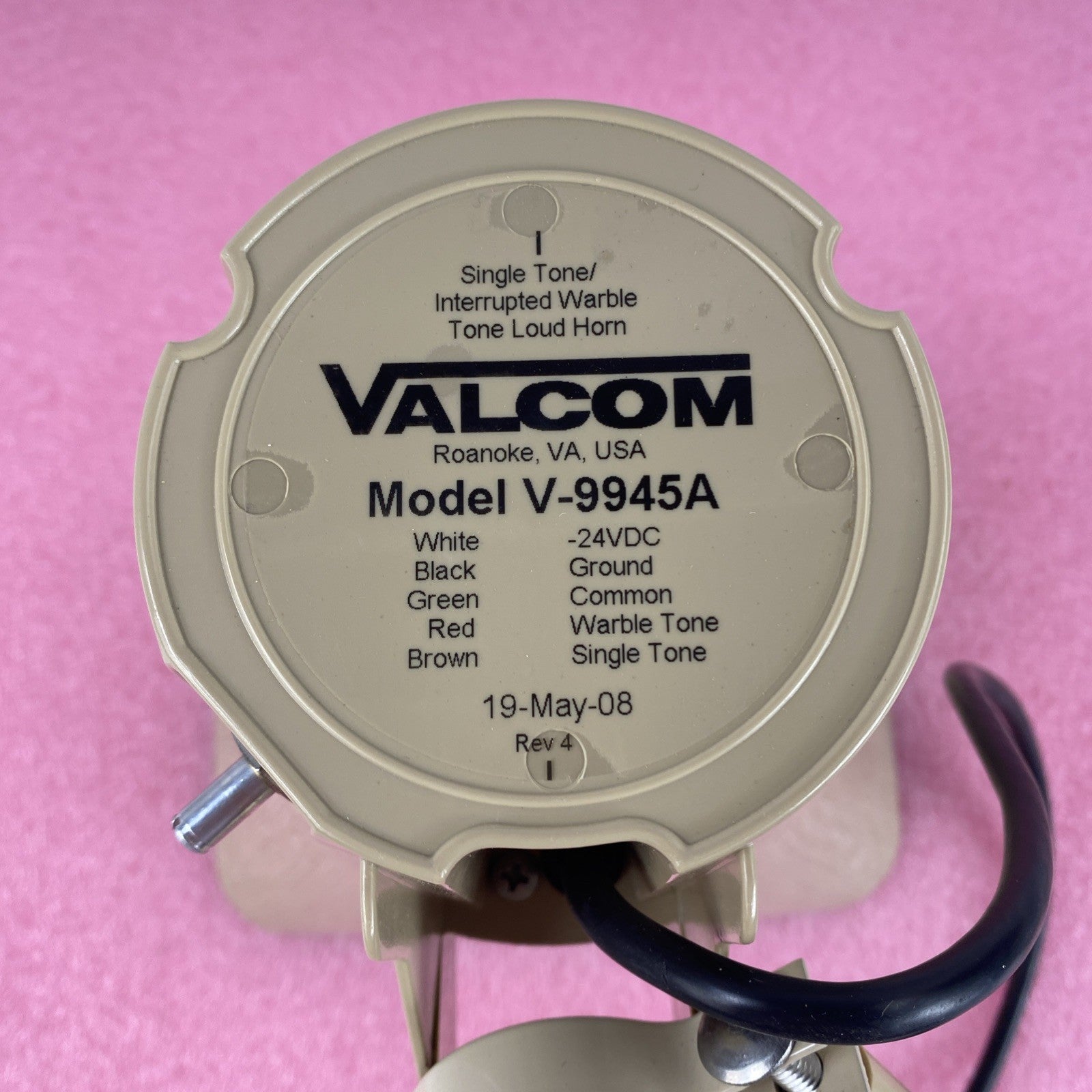 Valcom V-9945A Single Tone Warble Loud Horn 9