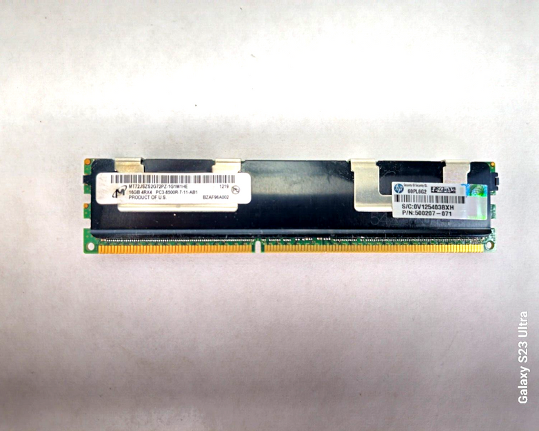 Micron MT72JSZS2G72PZ-1G1M1HE 16GB 4RX4 PC3-8500R-7-11-AB1 Server RAM (Lot of 2)