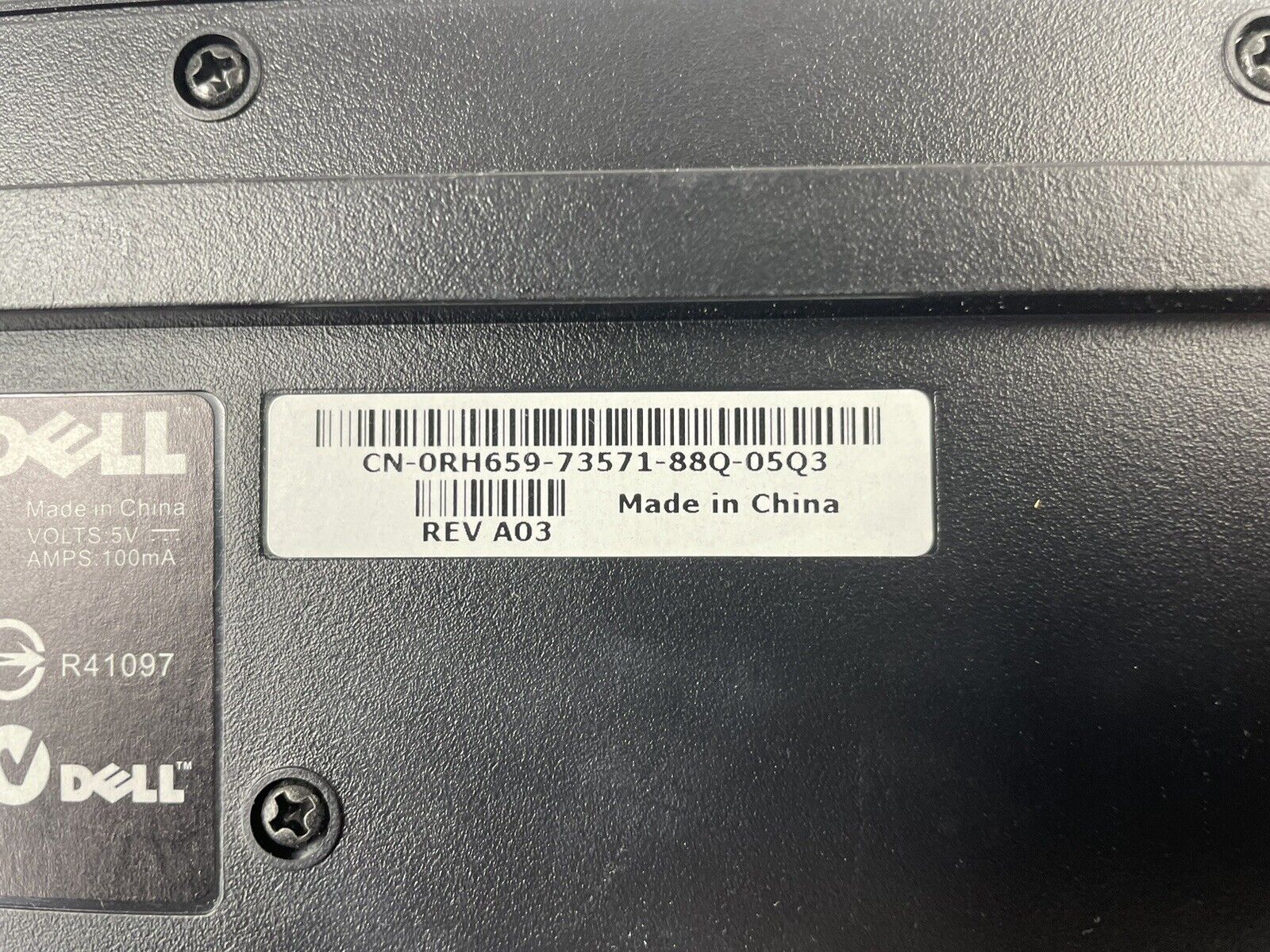 Dell L100 Keyboard U011 with USB Cable Lot of 4