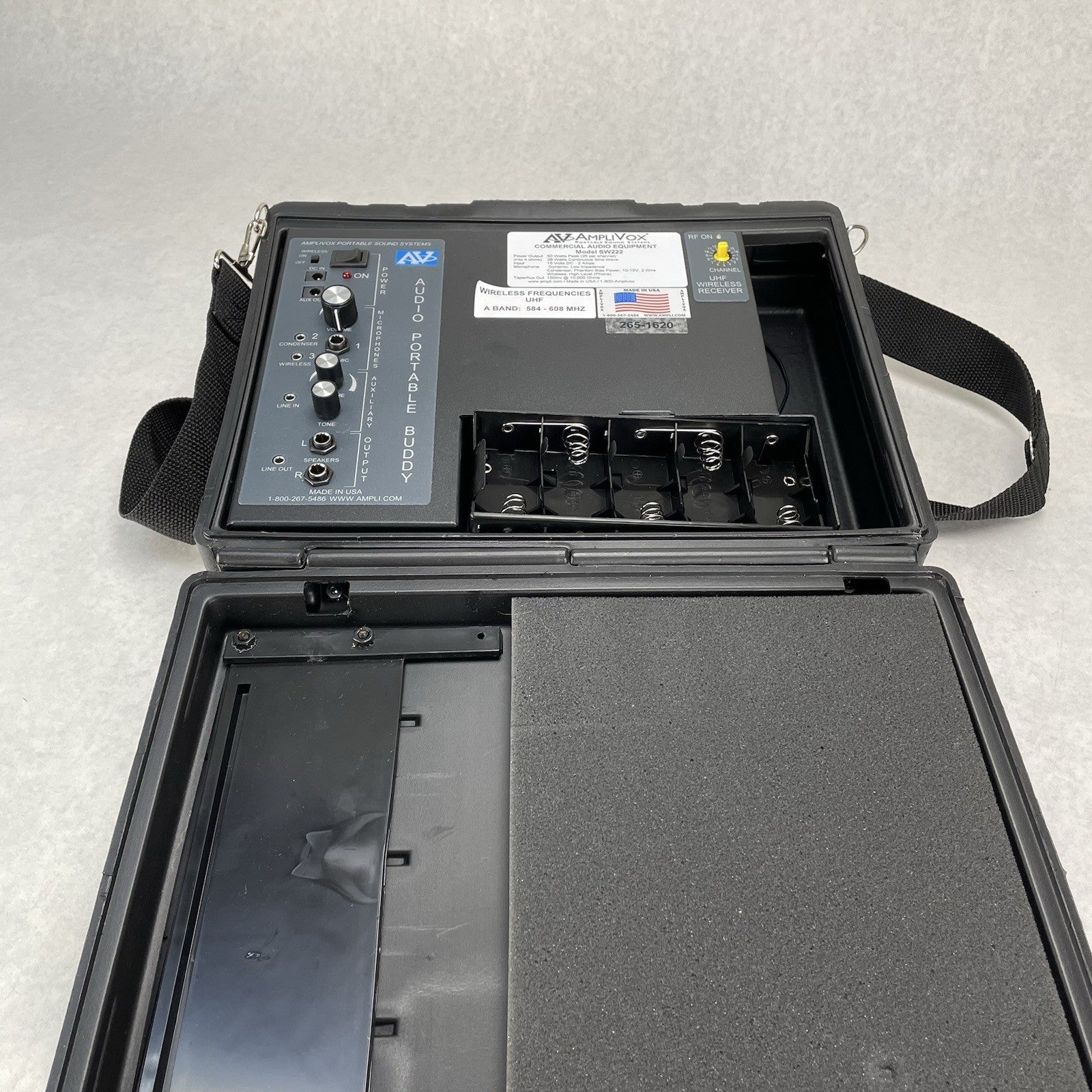 AmpliVox Sound Systems SW222 Wireless Portable PA System Power Tested