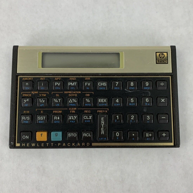 Vintage HP 12C Platinum Handheld 120 Built-In Functions Financial Calculator