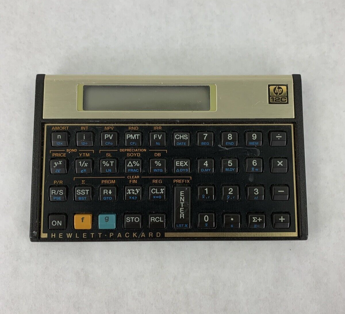 Vintage HP 12C Platinum Handheld 120 Built-In Functions Financial Calculator