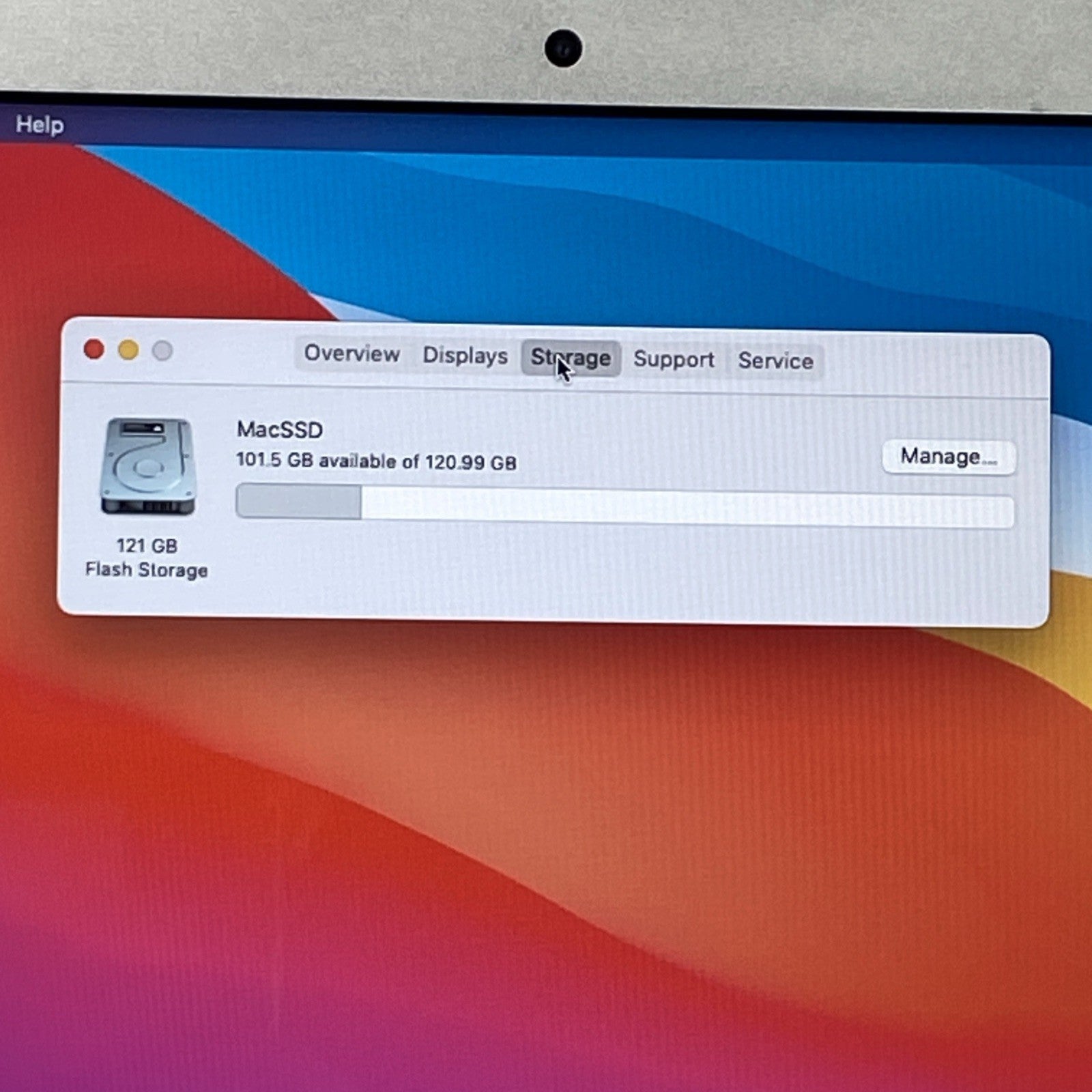 Apple A1465 MacBook Air 2013 11" 1.3Ghz i5 4GB RAM 120GB SSD macOS 11.7.1