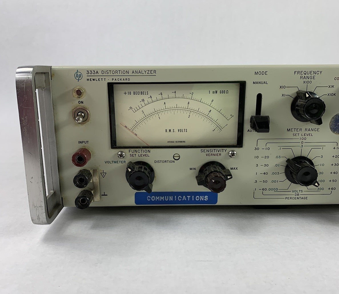 HP Hewlett-Packard 333A Distortion Analyzer - Power Tested