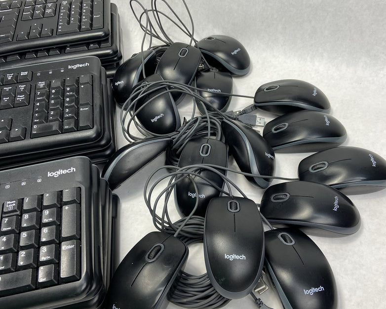 Logitech MK120 Wired Keyboard and Mouse Combo Lot of 15