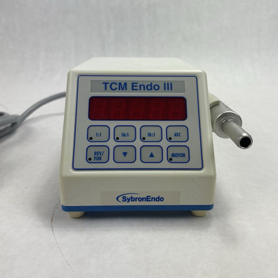 SybronEndo TCM Endo III Endodontic Motor with Handpiece No Pedal Power Tested
