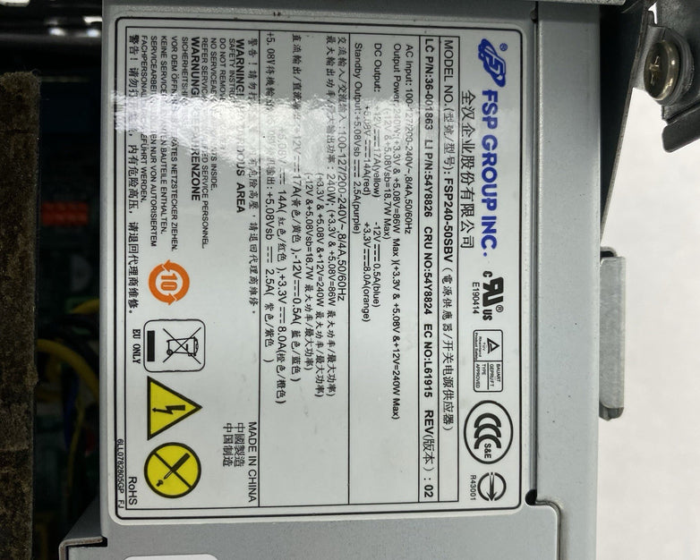 Lenovo ThinkCentre M91p SFF Intel Core i3-2120 3.30GHz 8GB RAM No HDD No OS