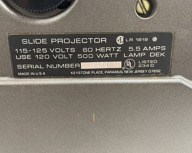 Focal Constellation 600RF Slide Projector 120V 60Hz 500W