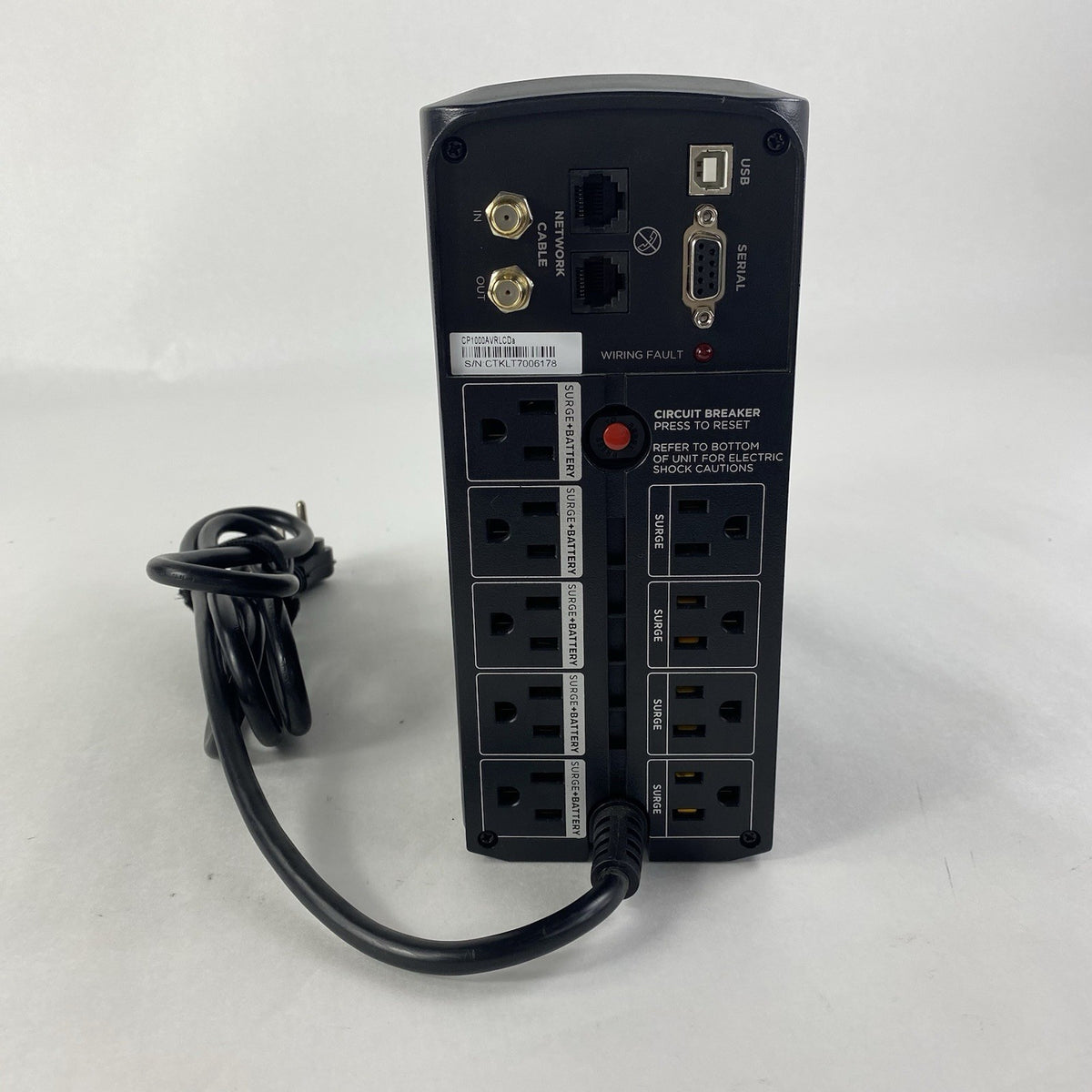 Cyber Power CP1000AVRLCD 1000VA 600W 9 Outlet Battery Backups - Tested4